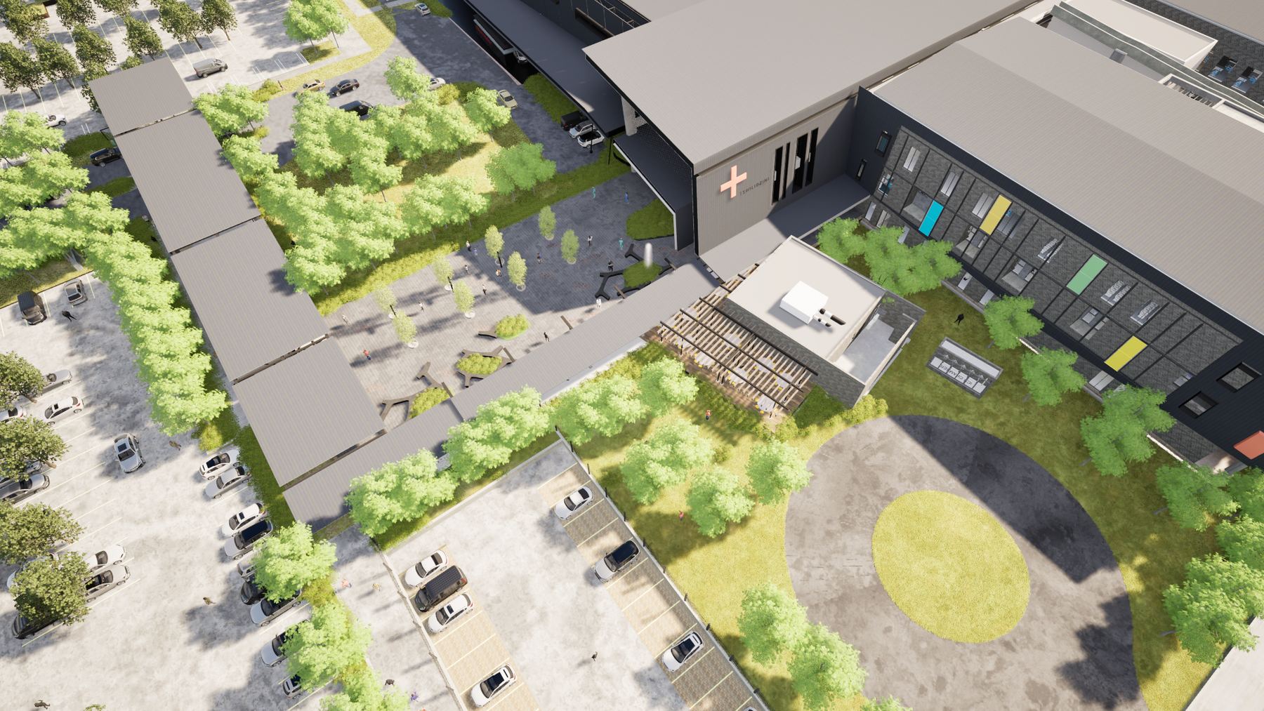 Tshilidzini Regional Hospital Redevelopment, design visualisation 1 of 4